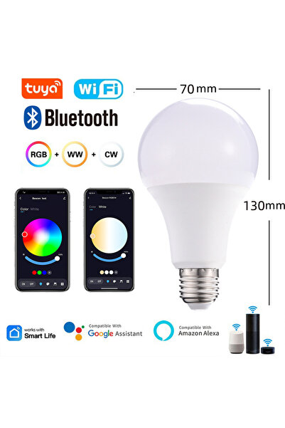 choice2 220V 15W WiFi Tuya Wifi/Bluetooth Smart Bulb Alexa Led Lamp E27 RGB S...
