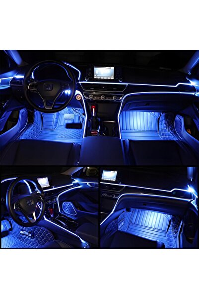 Renew Force Lumină cu fibră optică pentru iluminat auto, bandă LED RGB 7m, se...