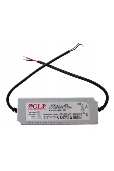 NO BRAND Sursă de alimentare ermetică 200W 24V GLP IP67 8A pentru bandă LED, ...