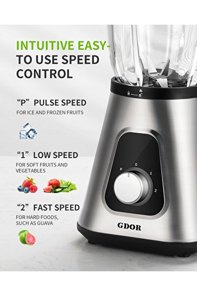 NO BRAND Blender 1200W Gdor Sf701 Mixer vertical 15L Vas 600ml