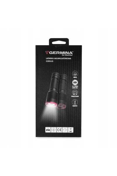 NO BRAND Lanterna portabilă LED 400Lm Încărcător acumulator Zoom+SOS Corvus I...