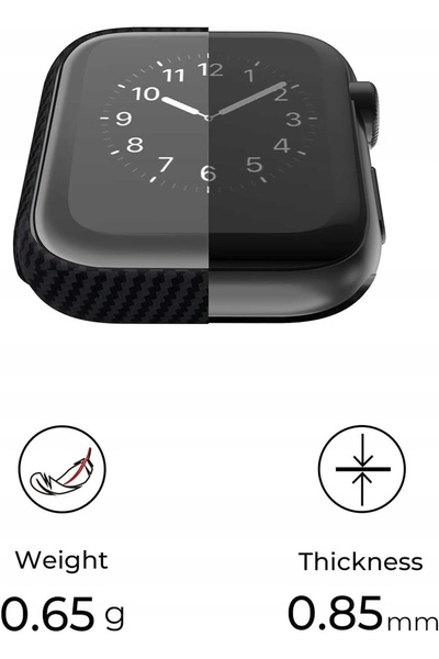 NO BRAND Husă Pitaka Air pentru Apple Watch 10 44mm Fibră de aramidă Aramidă ...
