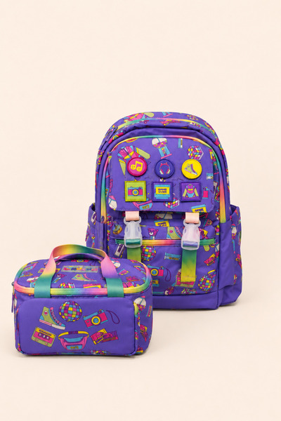 ELATAE Girl's 2-Piece School Bag Set Orthopedic Multi-Compartment Primary Sch...