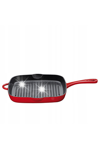 NO BRAND Tigaie grill din fontă 26 x 26 cm