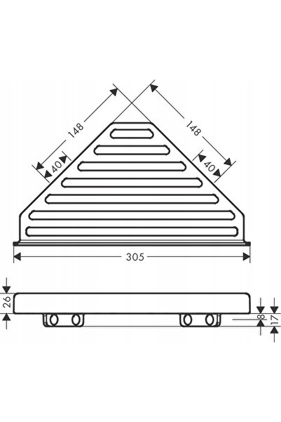 Hansgrohe 41741700 Coș de colț AddStoris Alb Mat