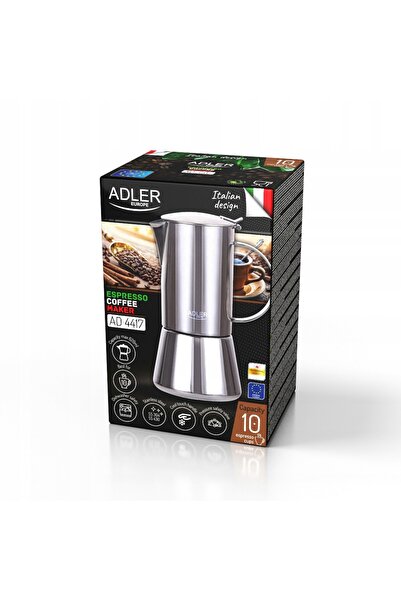 NO BRAND Cafetieră pentru 12 căni, 620ml, din oțel, pentru inducție/gaz