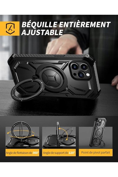 NO BRAND Husă Lanhiem 360 pentru iPhone 13 Pro Max, cu sticlă 2X, suport LCD,...