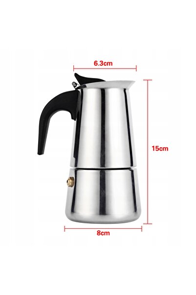 NO BRAND Cafetieră Moka 100ml din oțel inoxidabil pentru inducție
