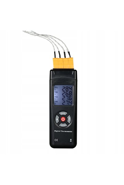 NO BRAND Termometru digital LCD cu senzor termocuplu tip K, 4 canale