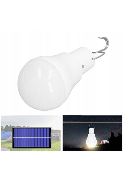 NO BRAND Bec LED solar cu panou solar pentru camping, garaj, subsol