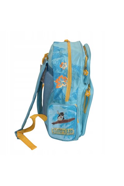 NO BRAND Ghiozdan școlar pentru copii, cu buzunare PCV, 41X30X15 cm, Surf's up