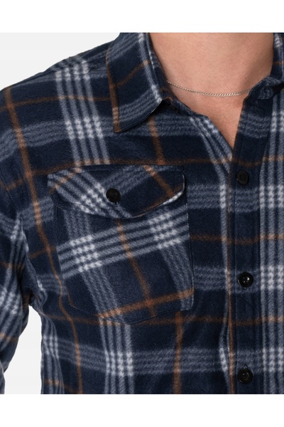 NO BRAND Cămașă groasă și călduroasă pentru bărbați, căptușită cu fleece, 222...