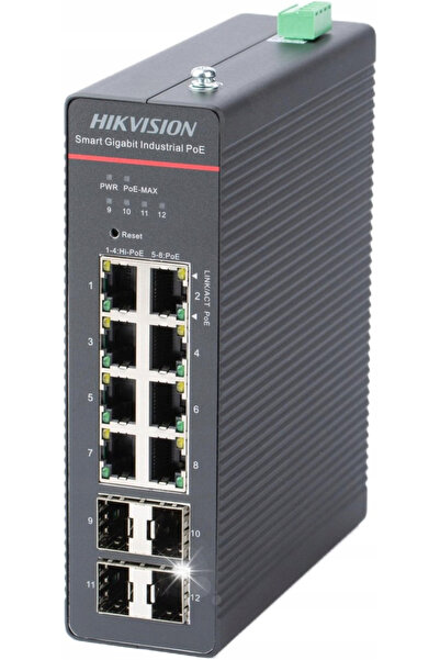 NO BRAND Switch Hikvision DS-3T1512HP-SI-8P4FKIT (75W)