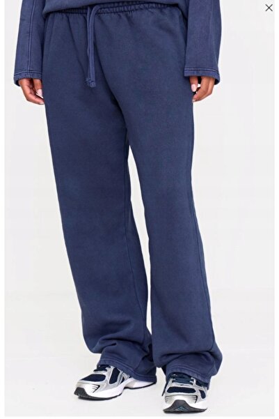 NO BRAND Pantaloni de trening clasici bleumarin cu picior larg Prettylittleth...