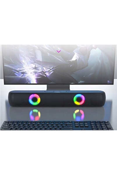 NO BRAND Boxă Bluetooth soundbar wireless RGB AUX