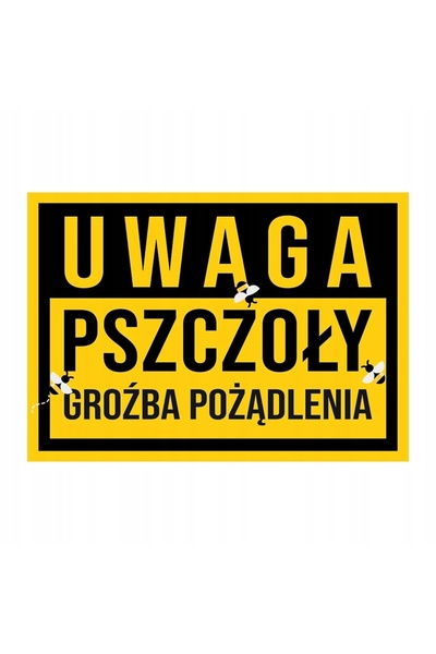 NO BRAND Panou de avertizare pentru apicultură, mare, 60 cm x 42 cm, design t...