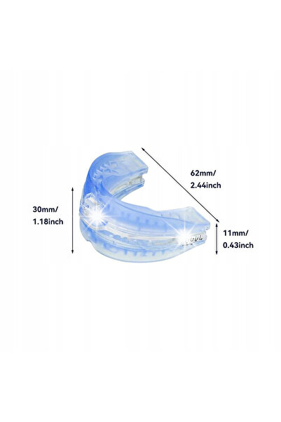 NO BRAND Dispozitiv termoplastic anti-sforăit și anti-răsucire cu dinții + Cutie