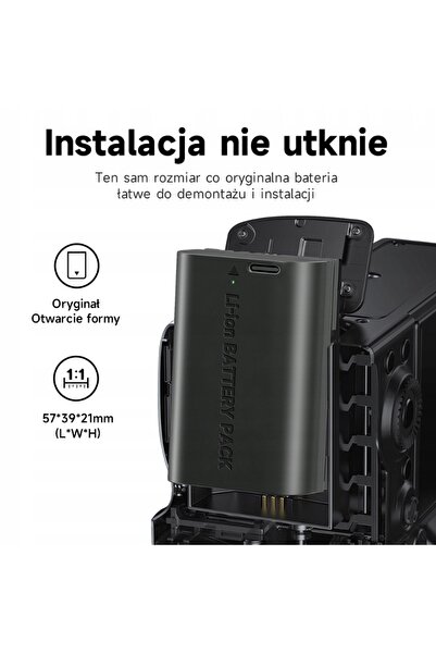 NO BRAND 2 Baterii Lp-E6 cu încărcare USB pentru Canon 5D Mark II III 7D 60D ...