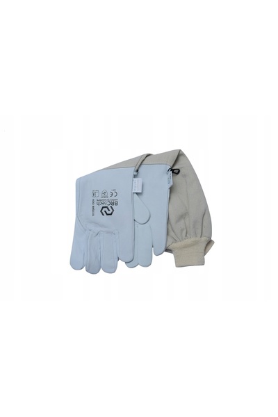 NO BRAND Mănuși de apicultor din piele și pânză, cu mâneci, Premium XXL - Brc...