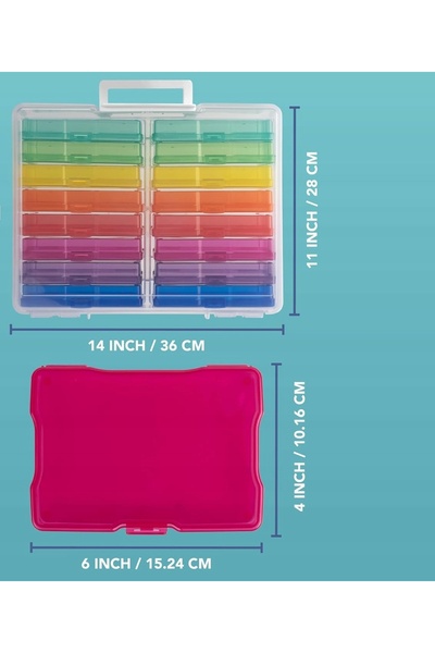 NO BRAND Organizator tip cutie pentru fotografii, fire de cusut și depozitare...