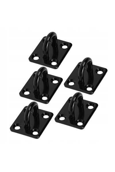 NO BRAND Cârlig de tavan pentru agățat hamac/sbaltea, negru, 6mm, 5 bucăți