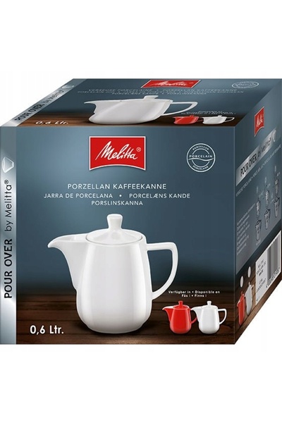 NO BRAND Cafetieră/Cană de ceai din porțelan Melitta Pour over Albă 0.6 L