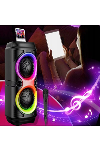 NO BRAND Difuzor muzical Bluetooth 5.0 cu 7 moduri RGB și bas puternic