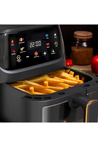 NO BRAND Friteuză cu aer cald, cuptor cu aer cald, mare, 2400W, 8L