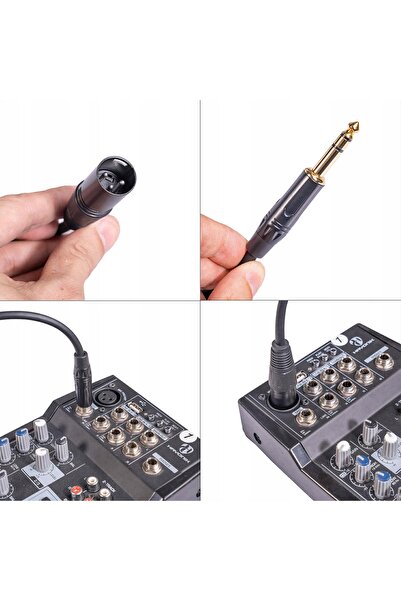NO BRAND Cablu microfon Betune XLR tată la Jack TRS 6,3 stereo 3m