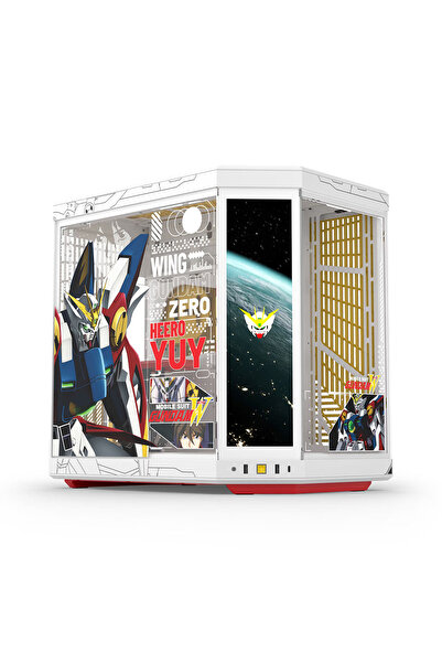 HYTE Y70 Touch Gundam Wing Temperli Cam USB 3.2 E-ATX Dual Chamber Mid Tower ...