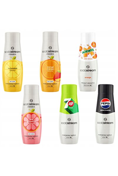 sodastream 6X Sirop 440 ml Concentrate fără zahăr pentru îndulcitor de apă Pa...