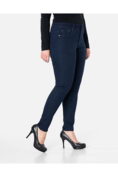 NO BRAND Blugi skinny de damă, mărime mare, culoare rodie, cu talie înaltă, e...