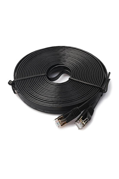 NO BRAND Cablu de rețea SFTP cat.7 15m plat LAN Ethernet pentru monitorizare ...