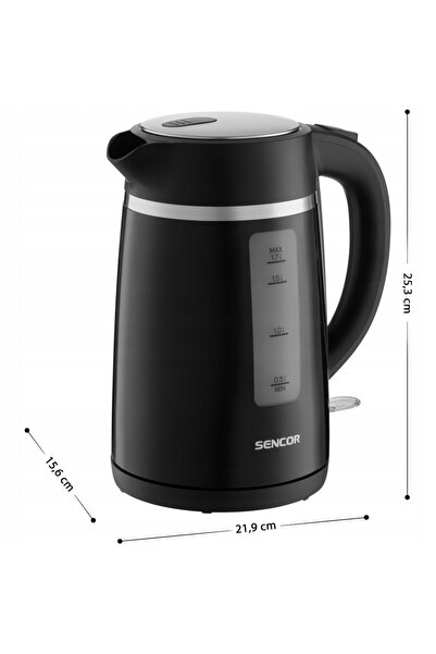 Sencor Fierbător electric fără fir SWK 2710BK 2200W 1,7l Negru