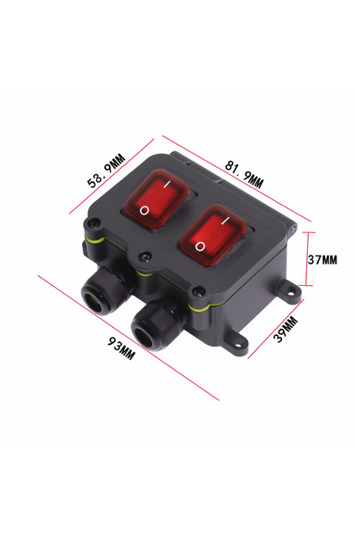 NO BRAND Cutie de comutare impermeabilă cu cablu panglică IP67 220V 16A