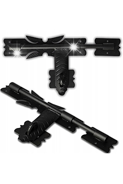 NO BRAND Zăvor decorativ negru forjat de 300mm pentru broască de ușă