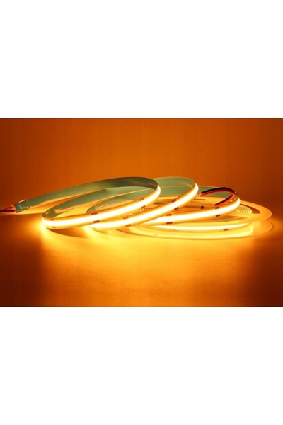 ecolight Bandă LED cu lumină galbenă uniformă de tip neon, rolă de 5 m, ilumi...