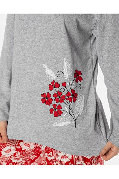 NO BRAND Pijamale de damă din bumbac, bluză cu mânecă lungă și pantaloni lung...