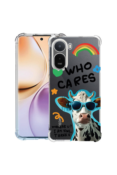 bestcase ®   Husă Antișoc pentru Xiaomi Redmi A7 Pro, Cool Cow - Who Cares?, ...