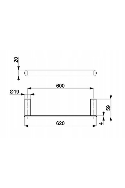 NO BRAND Suport prosop tip umeraș, auriu periat, 60 cm