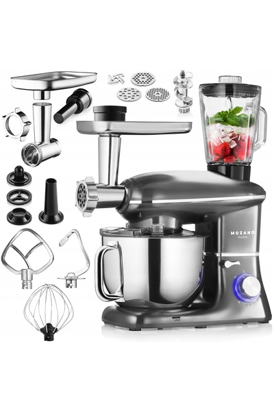NO BRAND Robot de bucătărie planetar Mozano Kitchen Assistent 8-în-1, 6.2L, 2...