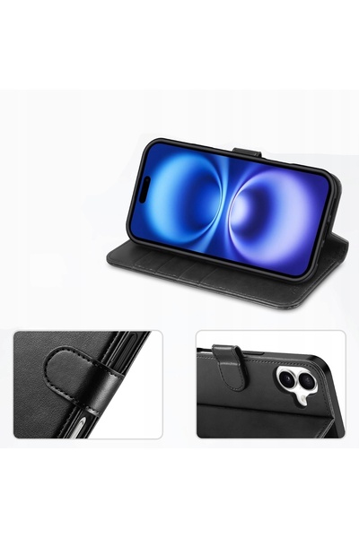 NO BRAND Husă din piele Tucch tip carte pentru iPhone 17, portofel, suport ca...