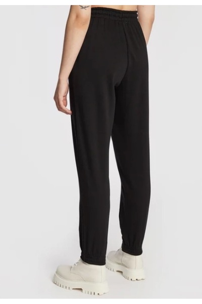 NO BRAND Pantaloni de trening negri cu buzunare și șnur de strângere Brave So...