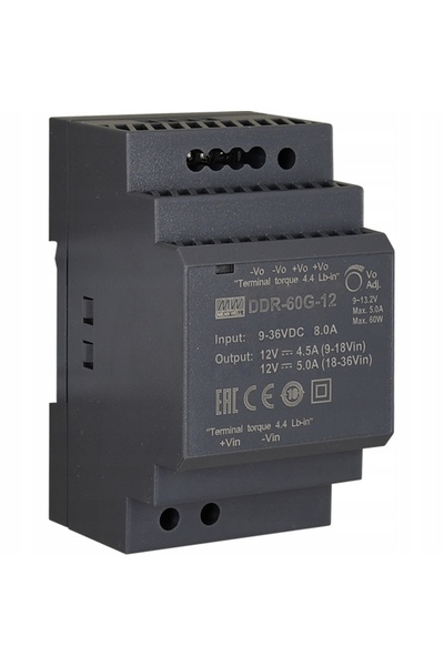 NO BRAND Mean Well Ddr-60G-12 60W Convertor DC/DC pentru șină DIN 9-36V:12V 5A