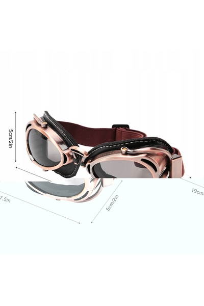 NO BRAND Ochelari de motocicletă vintage, ochelari de pilot pentru scuter