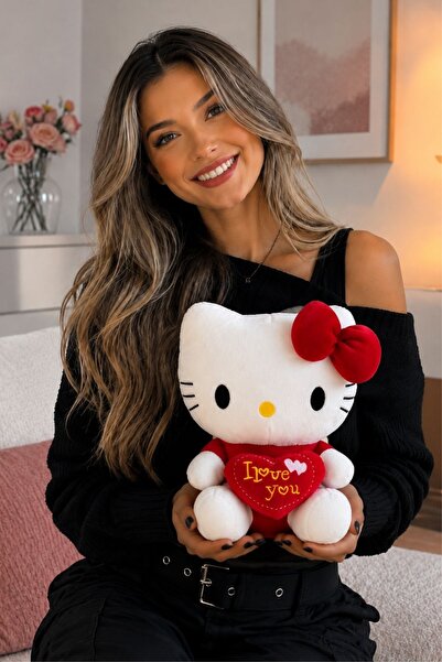 STORE24 I Love You Kalpli Hello Kitty Peluş – Sevgiliye, Kıza Romantik Peluş ...