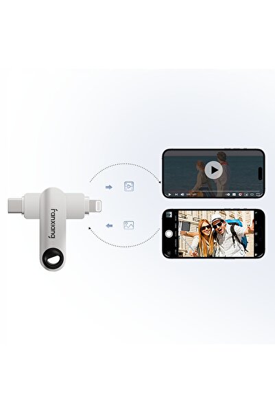 NO BRAND Fanxiang F385 256 Gb USB 3.2 Tip C + Lightning Argintiu