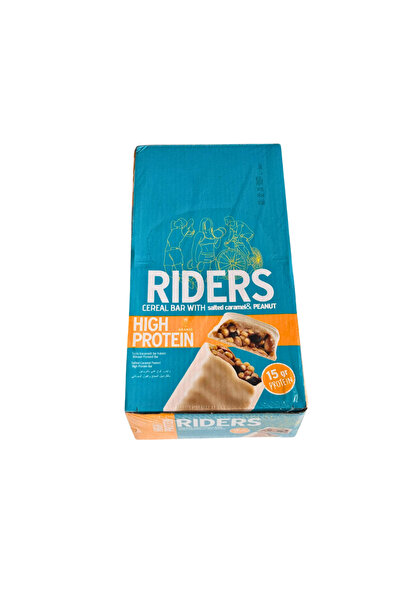 Riders Yüksek Protein Tuzlu Karamelli Yer Fıstıklı Protein Bar 36 g x 24 Adet