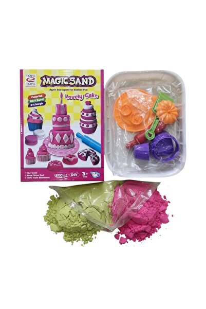 TUFY TOYS MAGIC SAND PASTA VE TATLI KALIPLI KİNETİK KUM OYUN SETİ/ 500 GR KUM...