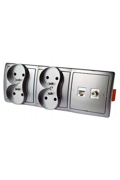 simonk Priză de perete 230V RJ-45 cu terminal încastrat